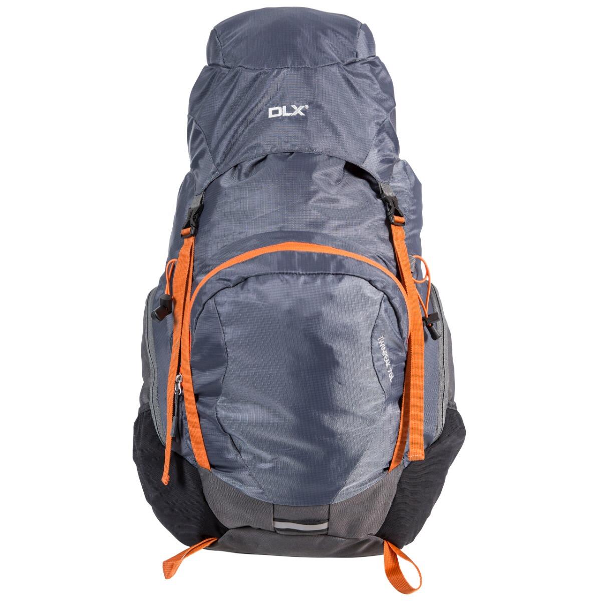DLX 75L Rucksack Hiking Backpack with Hi Visibility Raincover Twinpeak