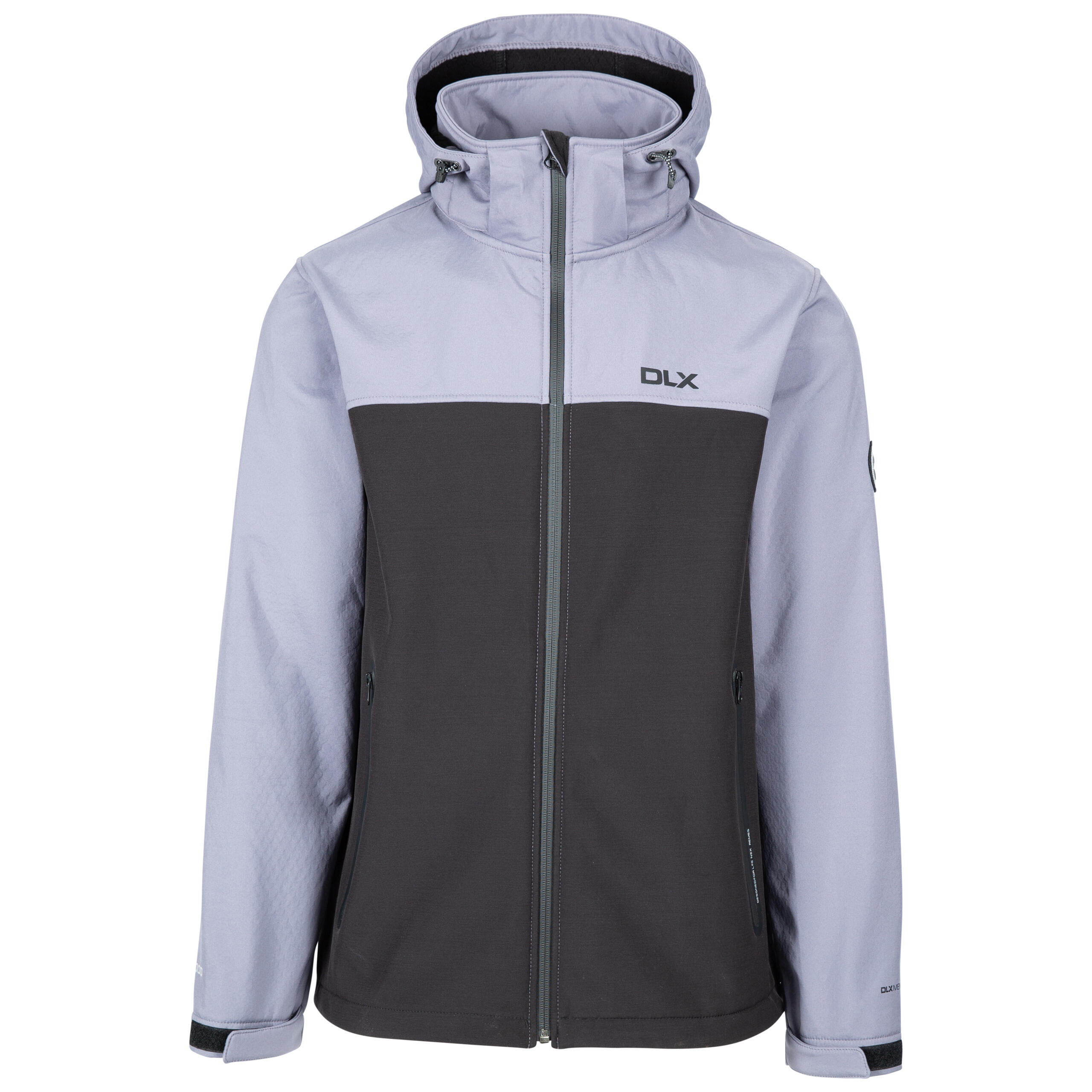 DLX Mens Softshell Jacket Zip Off Hood Made with Recycled Materials Moyler