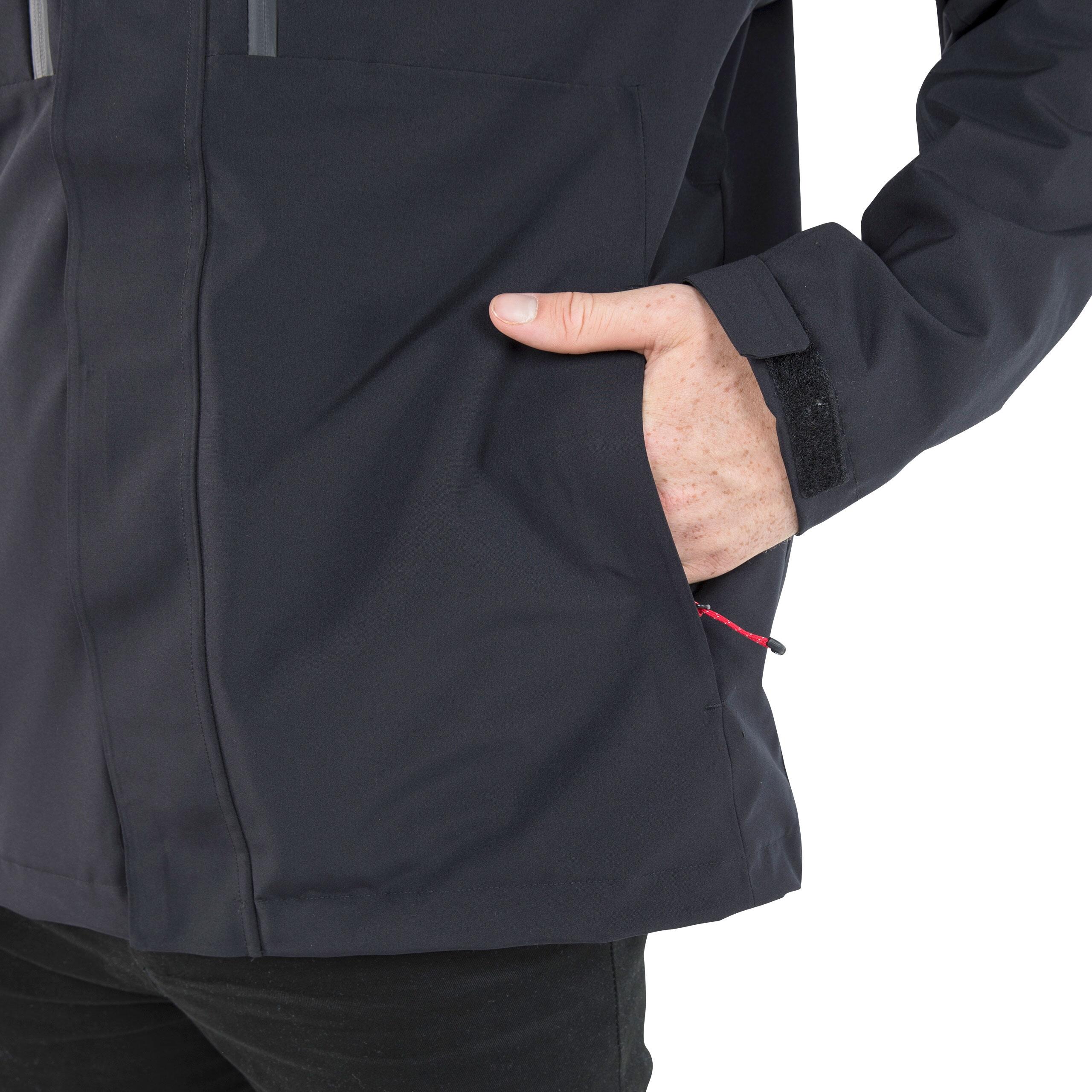 Mens Waterproof Jacket with Zip Off Hood, Pockets and Taped Seams Oswalt 5/5