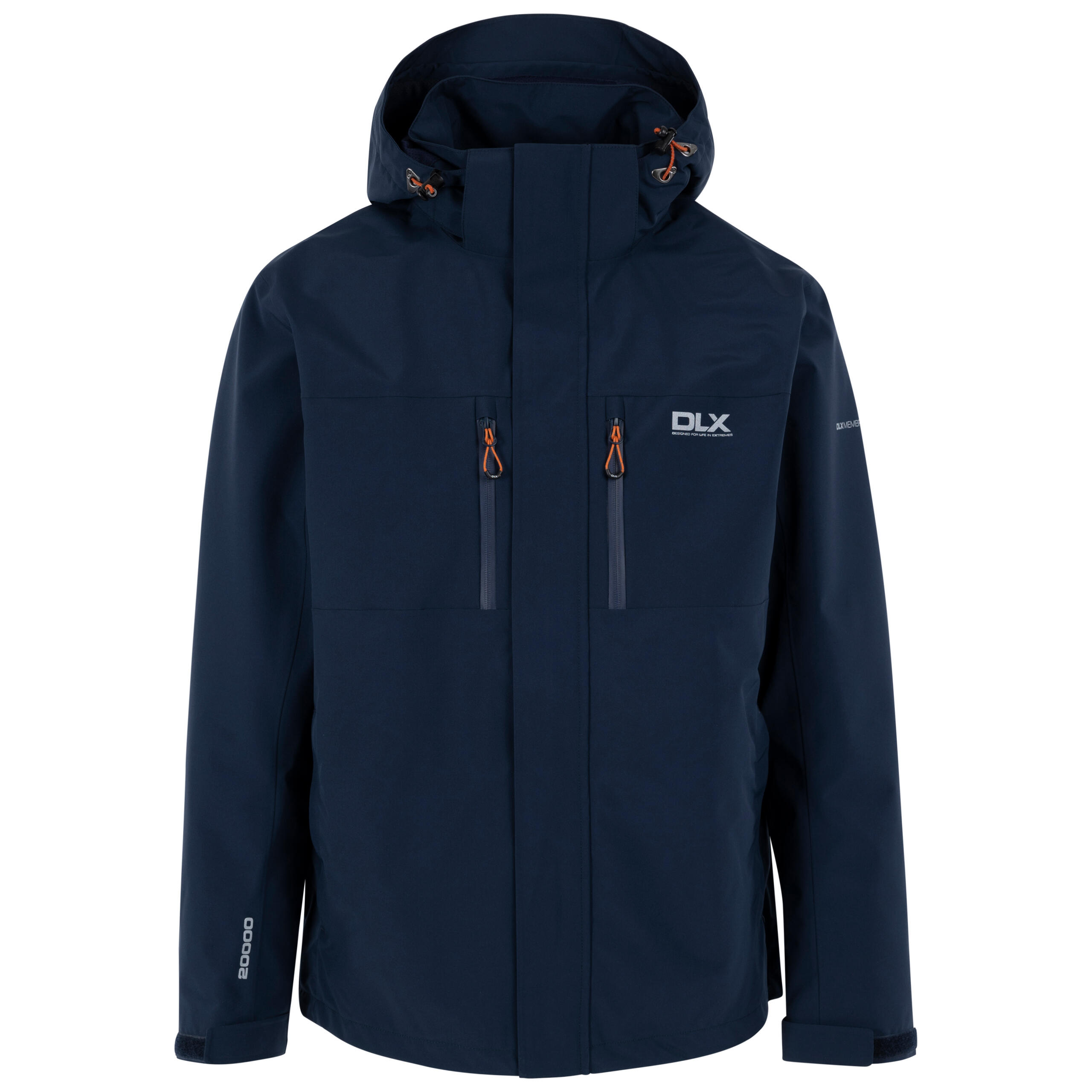DLX Mens Waterproof Jacket with Zip Off Hood, Pockets and Taped Seams Oswalt