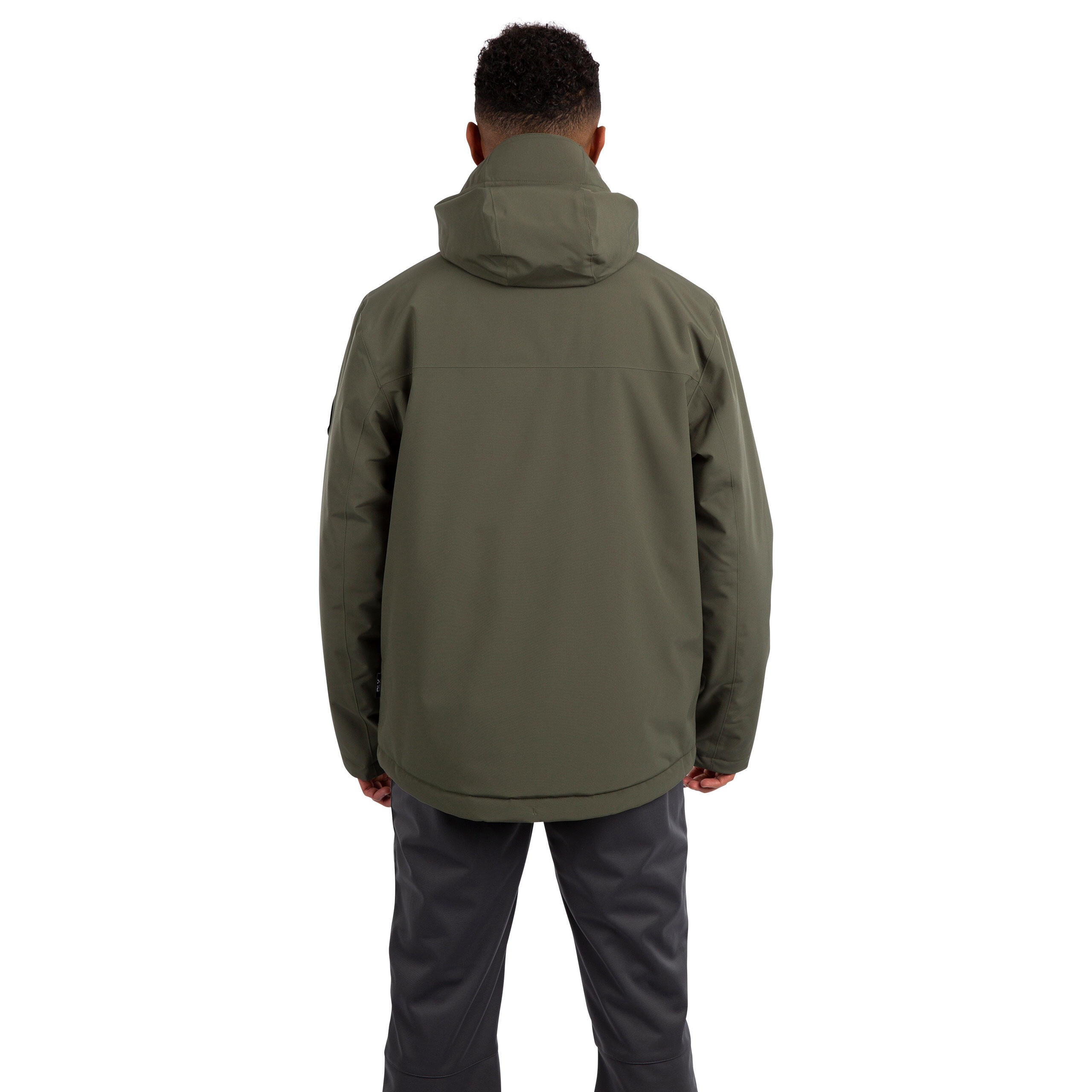 Mens Waterproof Jacket Padded Zip Off Hood Oswarm 4/5