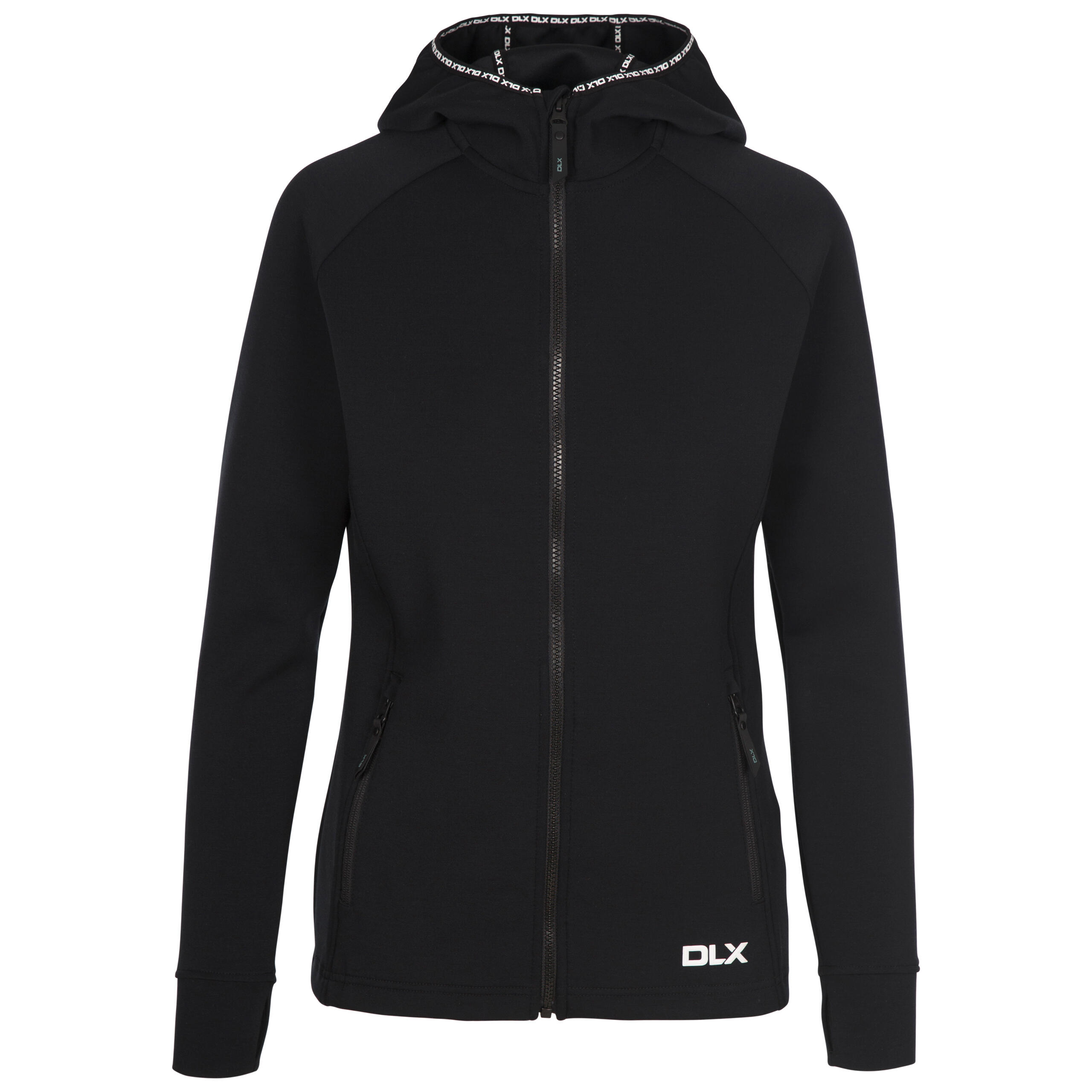 DLX Womens Hoodie Full Zip with 2 Zip Pockets Anais