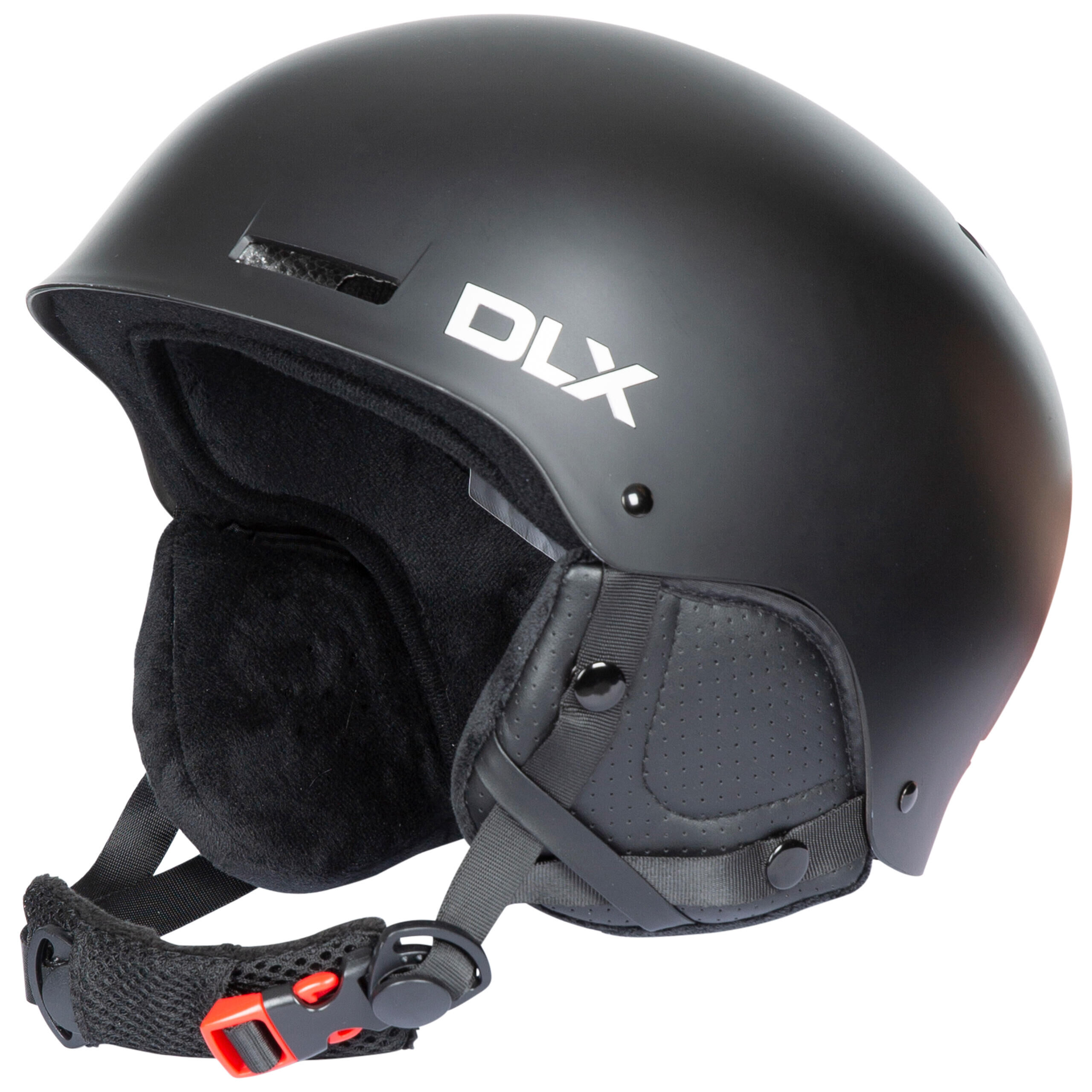 DLX Adult Ski Helment with Goggle Retainer & Quick Release Buckle Russo