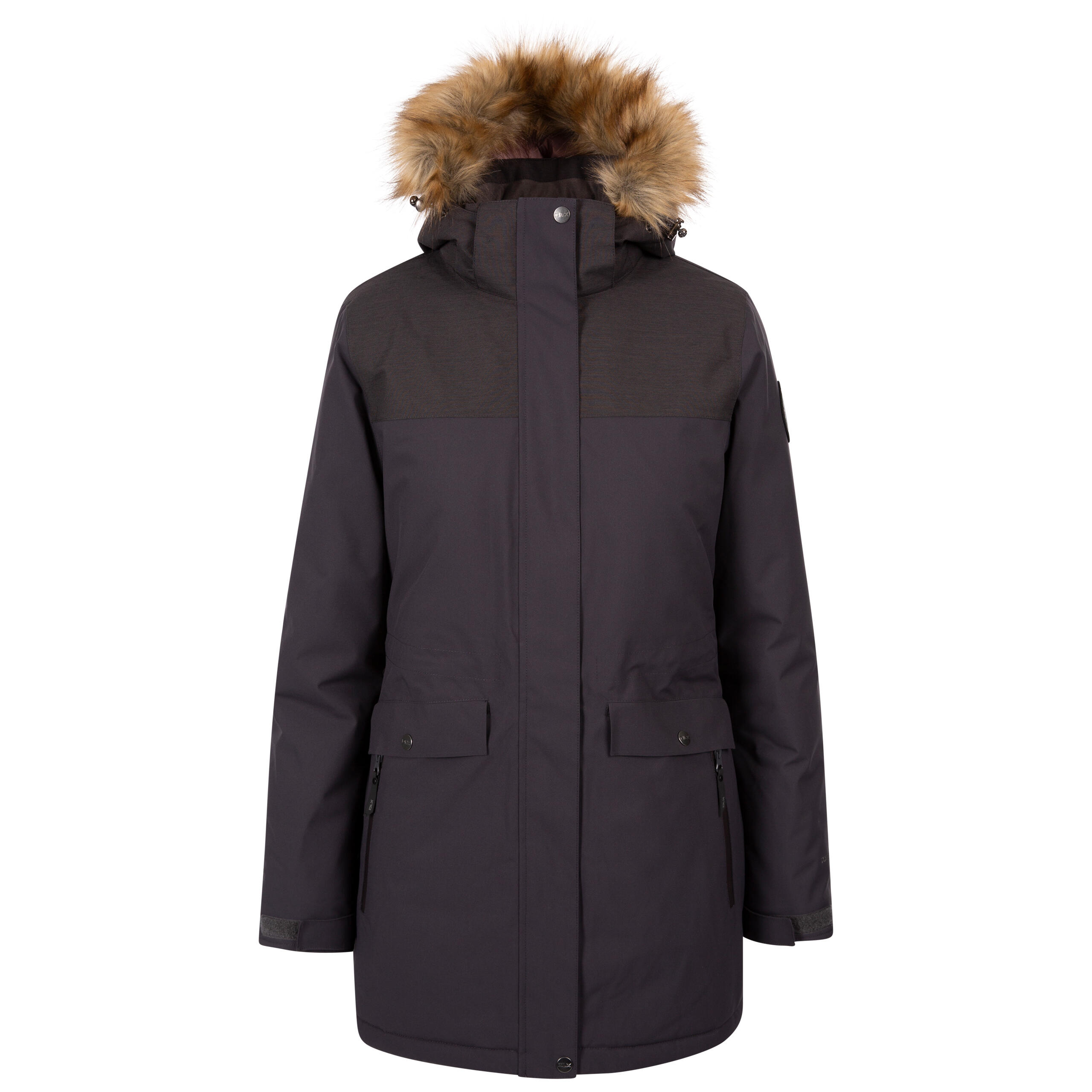 DLX Womens Waterproof Jacket Padded Longer Length Coat Removable Hood Miranda