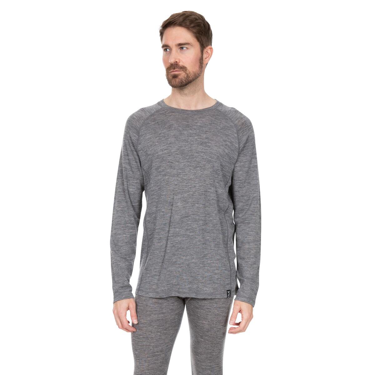Mens Base Layer Top Long Sleeve Thermal Quick Dry Round Neck Wexler DLX Decathlon