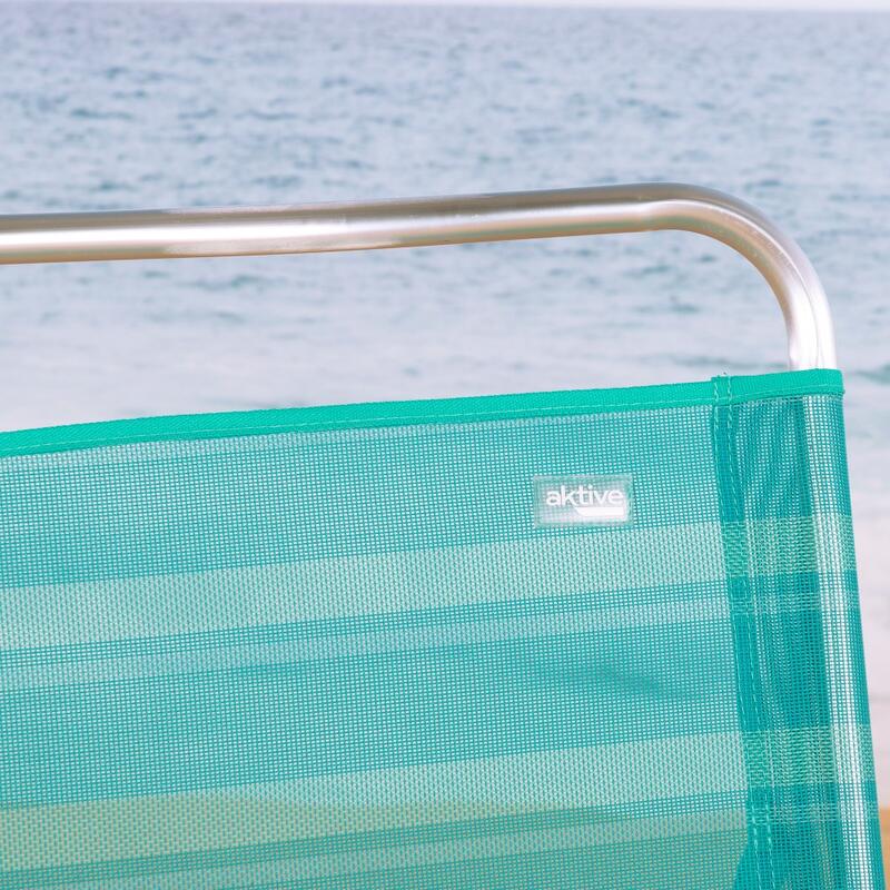 Silla plegable fija aluminio Aktive Beach - mediterráneo