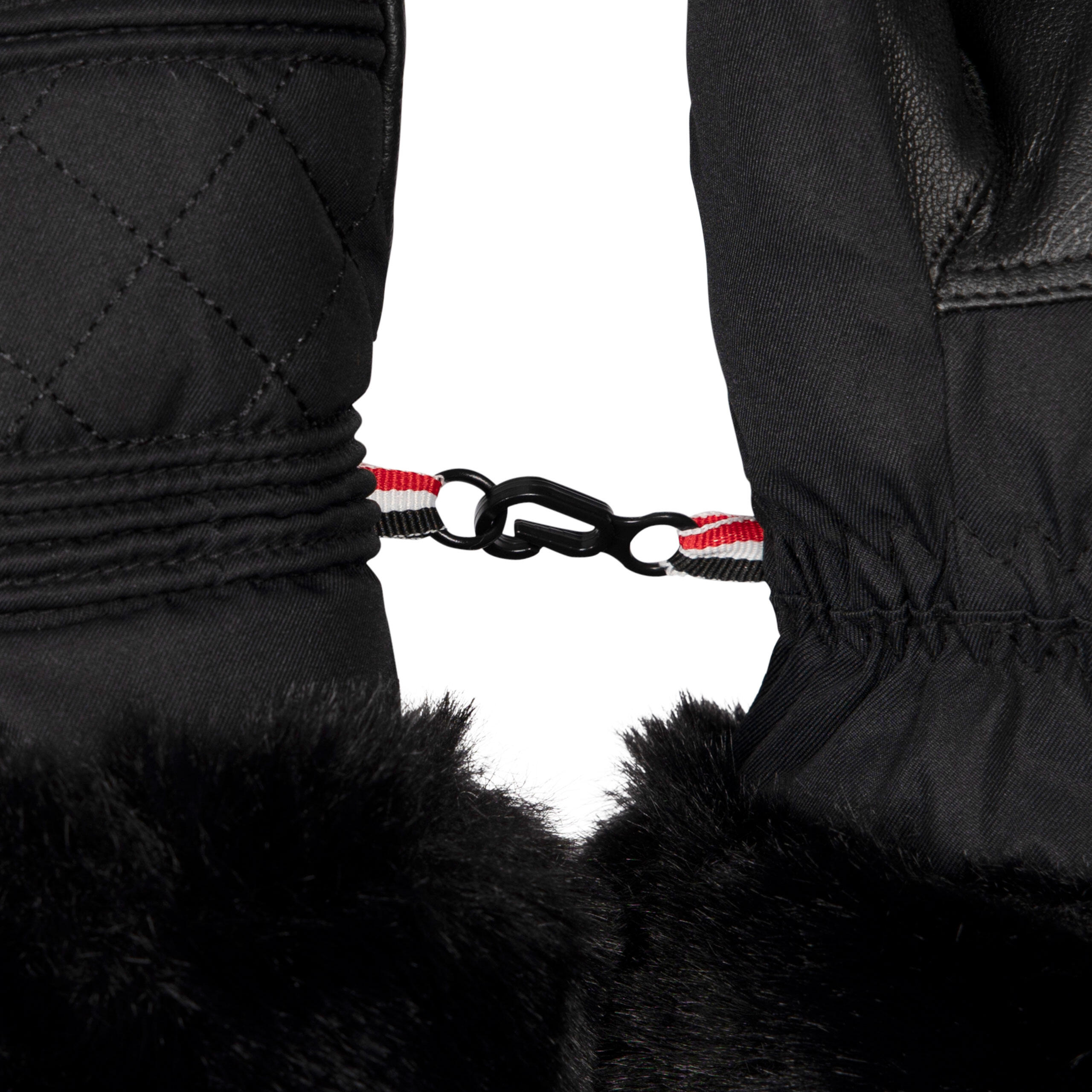 Womens Ski Gloves Sherpa Fleece Quilted Detail Dirin 5/5