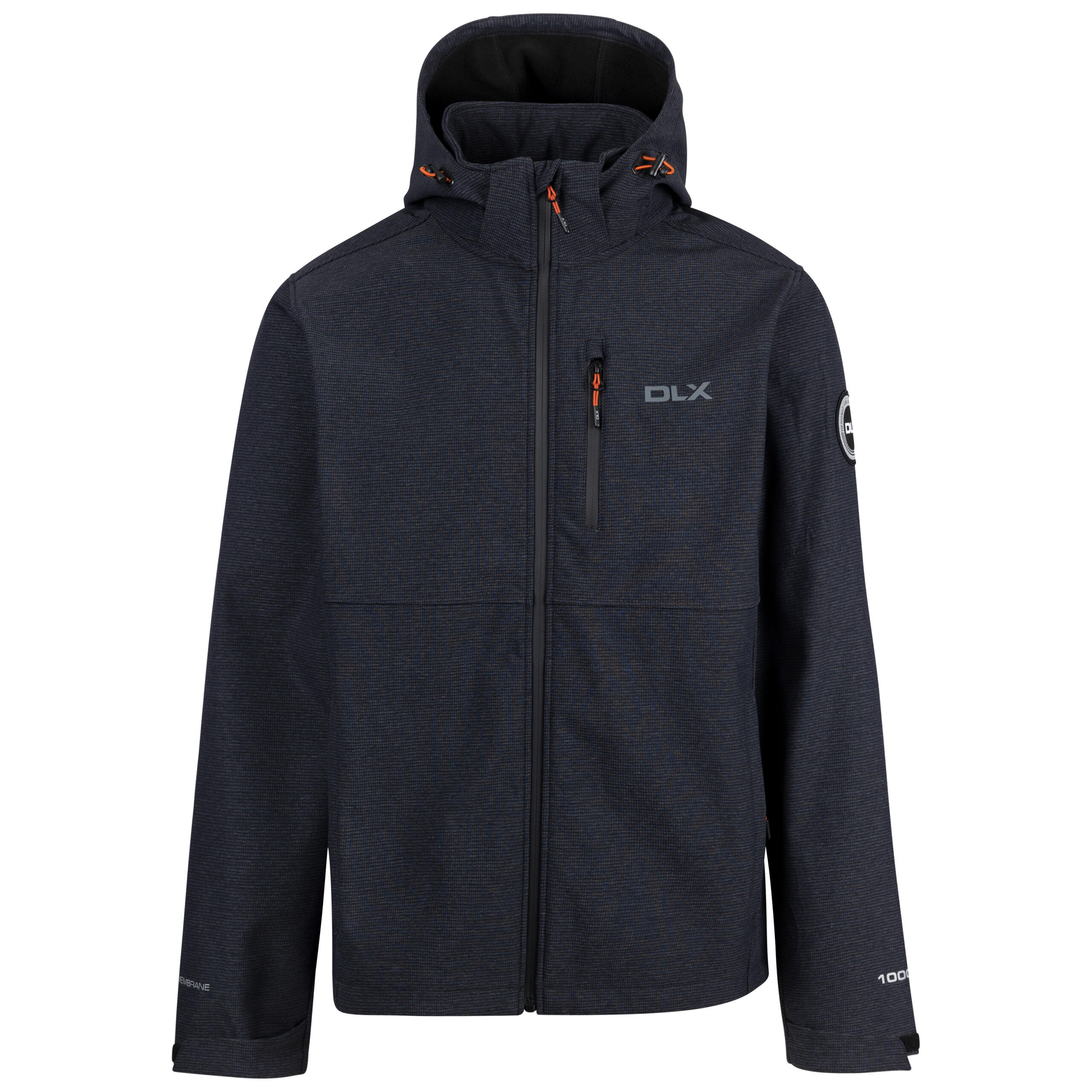 DLX Mens Softshell Jacket Zip Off Hood and Zip Pockets Justin