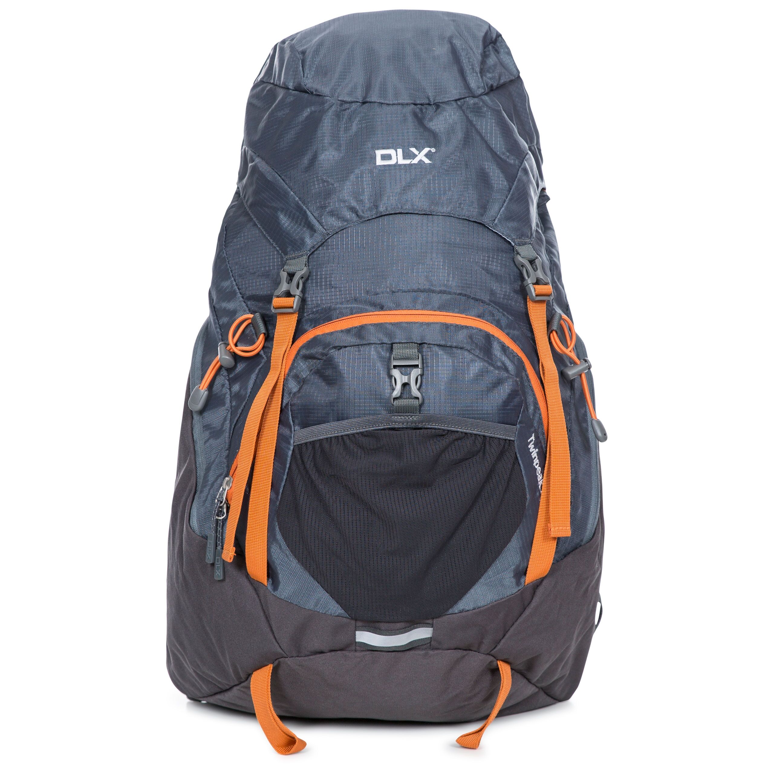 DLX 45L Rucksack Hiking Backpack with Hi Visibility Raincover Twinpeak