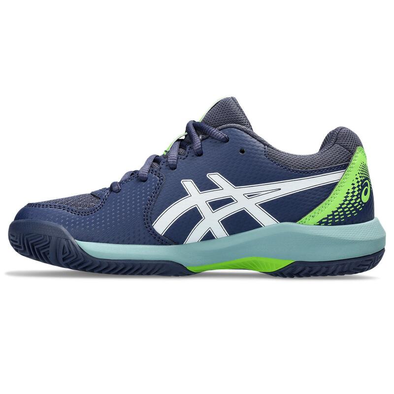 Asics Gel Dedicate 8 Padel GS Chaussures Bleu Foncé Blanc Junior