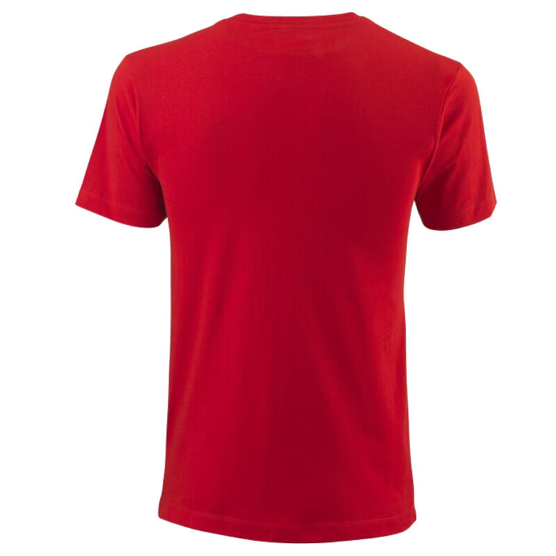 Wilson Photo CTN Tee, Mannen, Tennis, T-shirt, rood