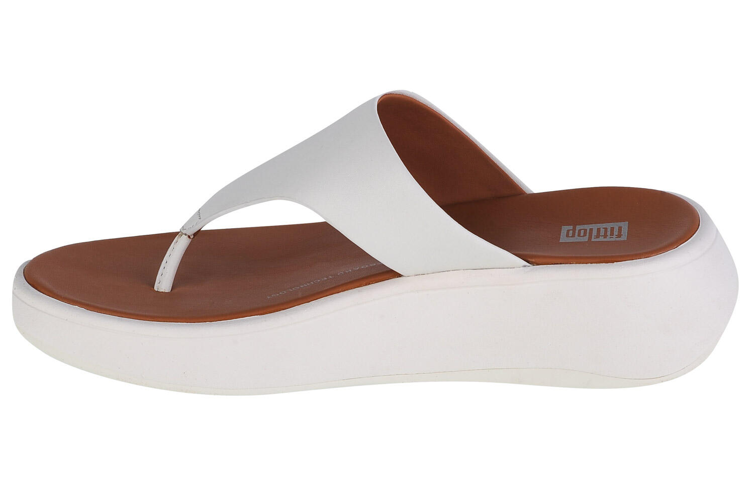FITFLOP FitFlop F-Mode Leather Flatform Toe-Post Sandals  CREAM 40 2/7