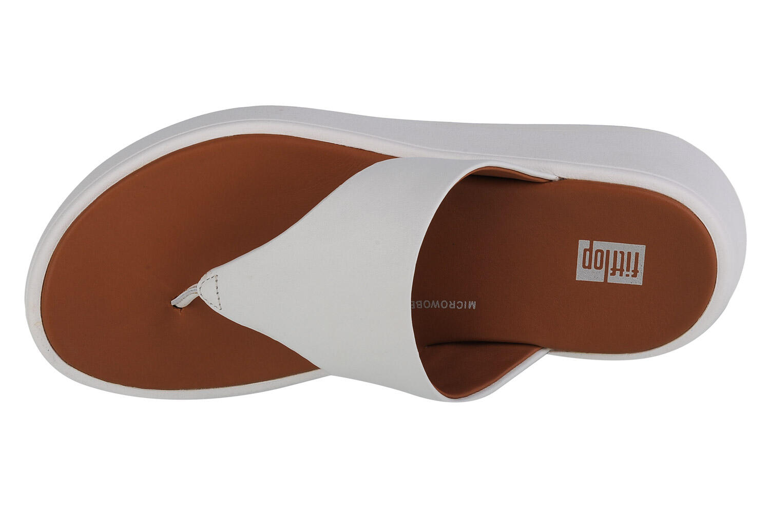 FITFLOP FitFlop F-Mode Leather Flatform Toe-Post Sandals  CREAM 40 3/7