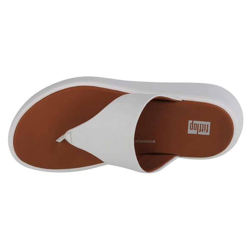FITFLOP FitFlop F-Mode Leather Flatform Toe-Post Sandals  CREAM 40