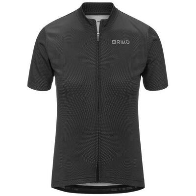 briko t-shirt bianco da donna in materiale sintetico da ciclismo e bici