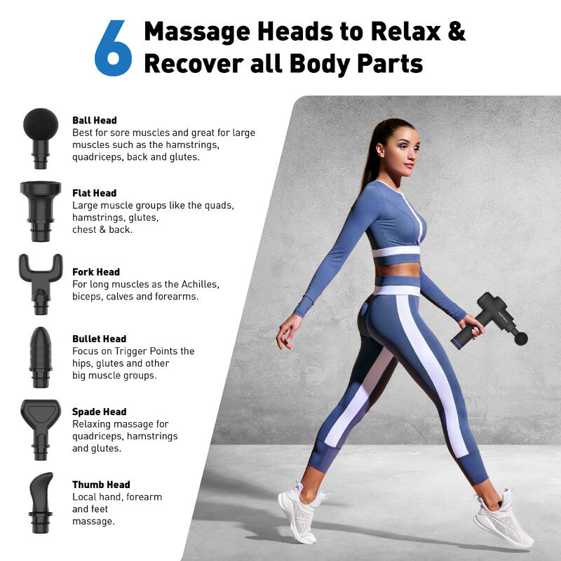 Pistolet de massage Northgun PRIME avec Tête en Bois - Massage Gun Professionnel