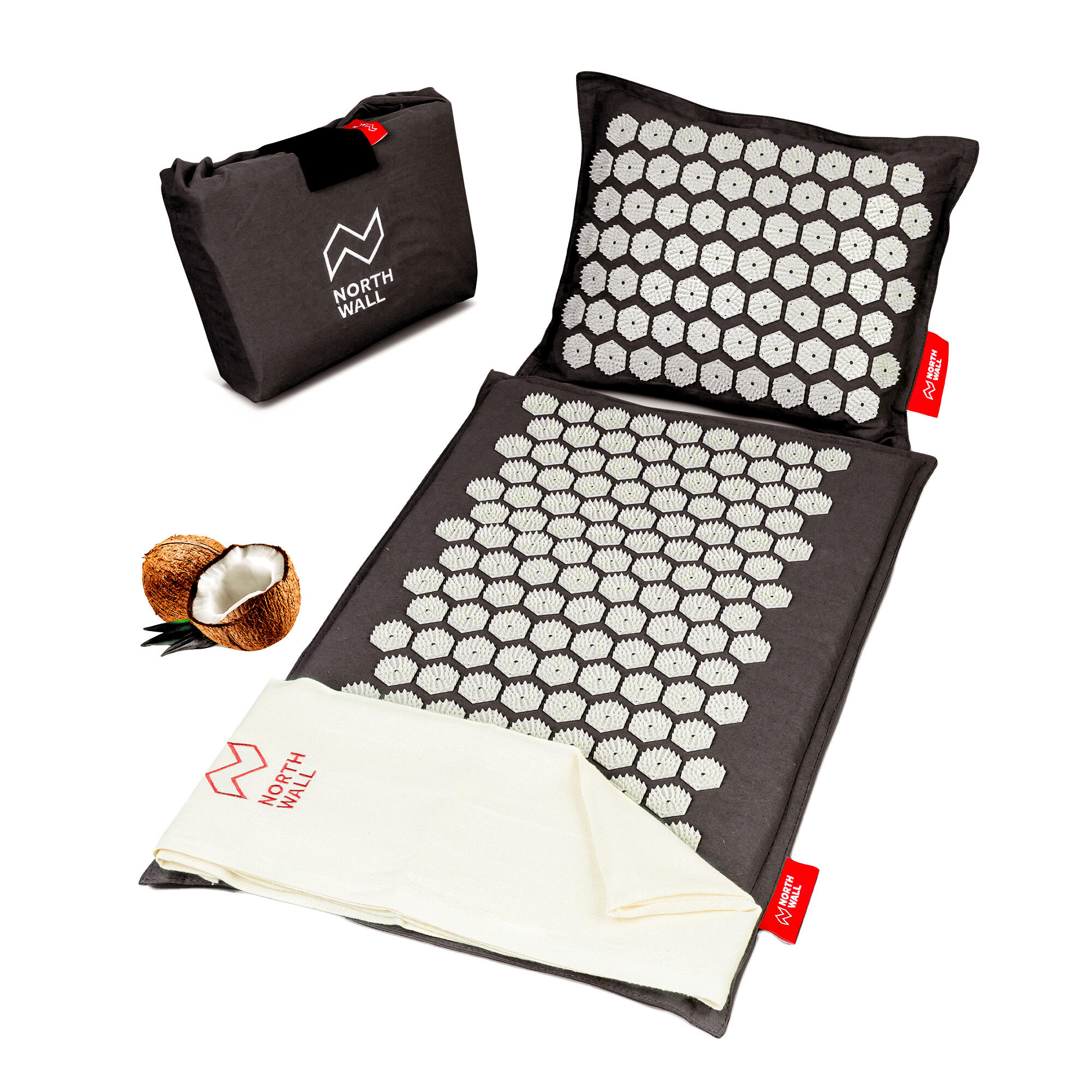 NORTHWALL Spijkermat met Kussen & Draagtas - Acupressuur Mat