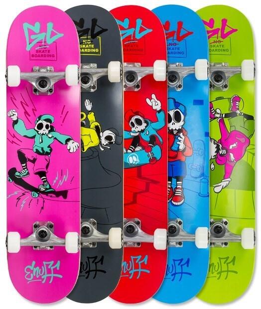 Skully Pink 7.75inch Complete Skateboard 3/3