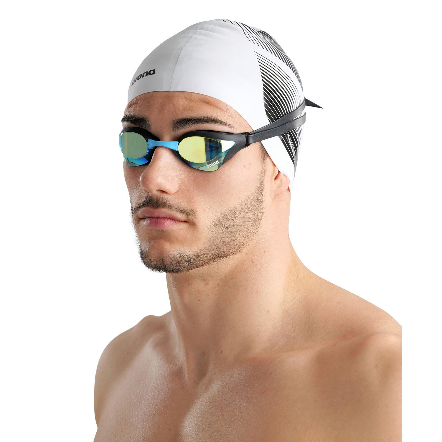 Óculos de natação Arena Cobra Core Swipe Mirror Aqua/Preto 4/7
