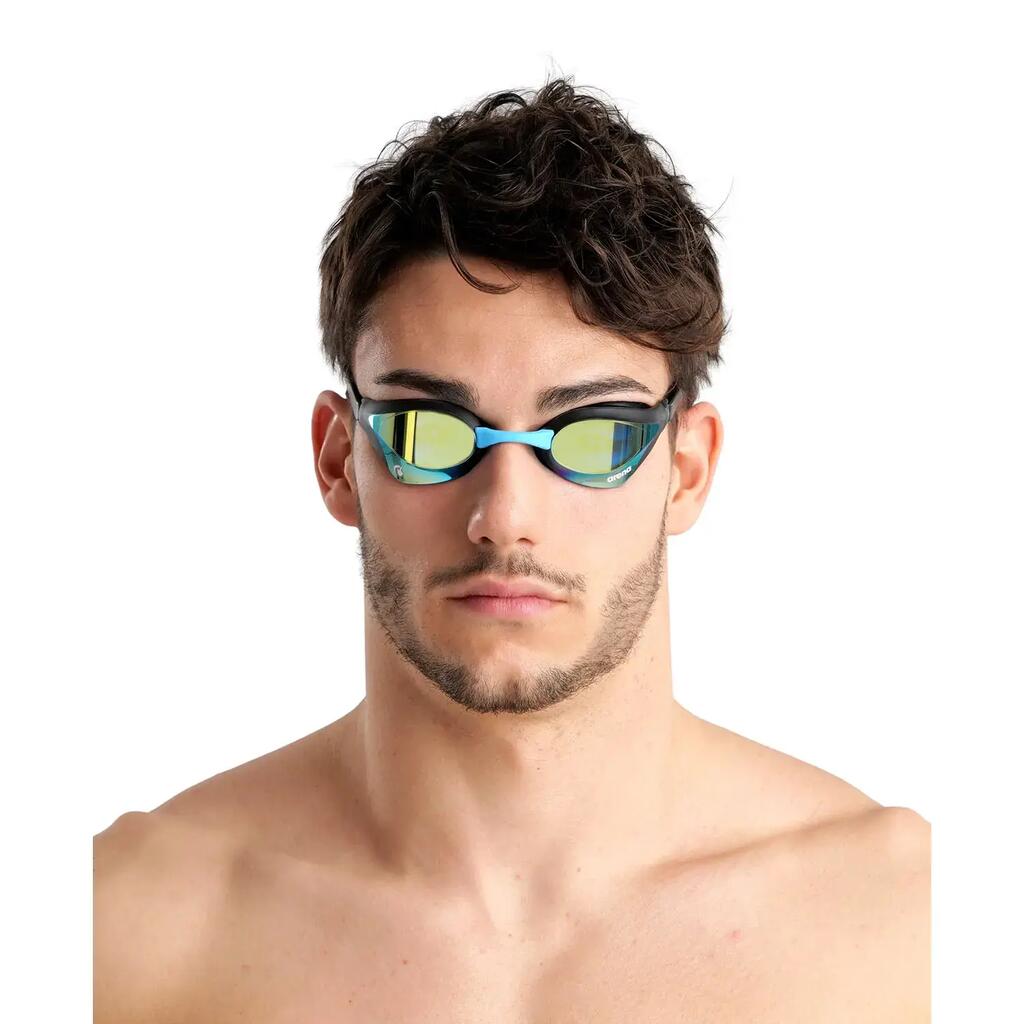 ARENA Cobra Core Swipe Mirrored Swimming Goggles - Aqua/Black