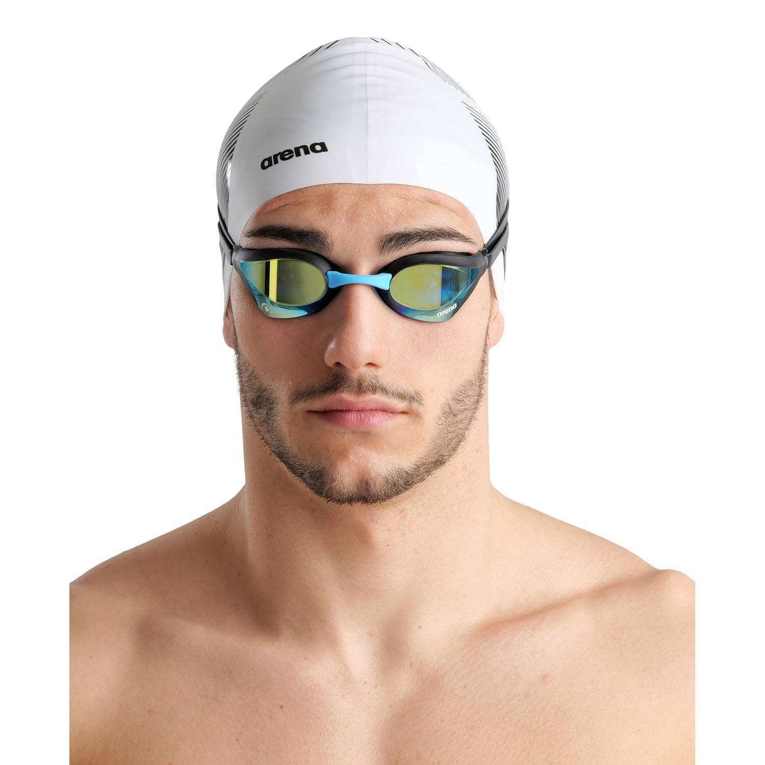 Óculos de natação Arena Cobra Core Swipe Mirror Aqua/Preto 3/7