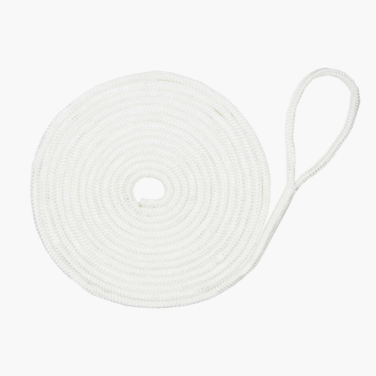 LOMO Lomo Nylon Braided Mooring Line - Spliced One End - 14mm x 10m - White