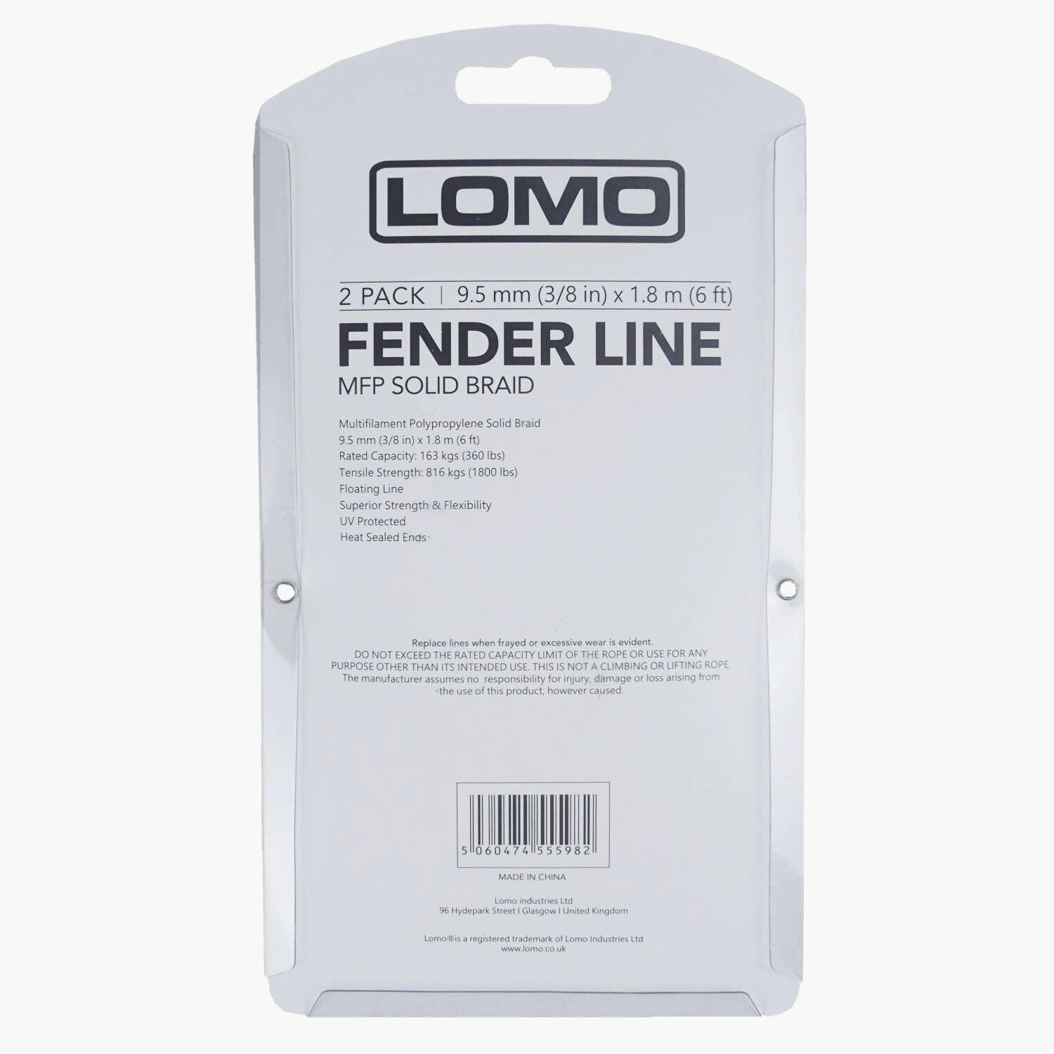 Lomo Fender Line 2 pack, MFP Solid Braid Rope with Loop 3/4