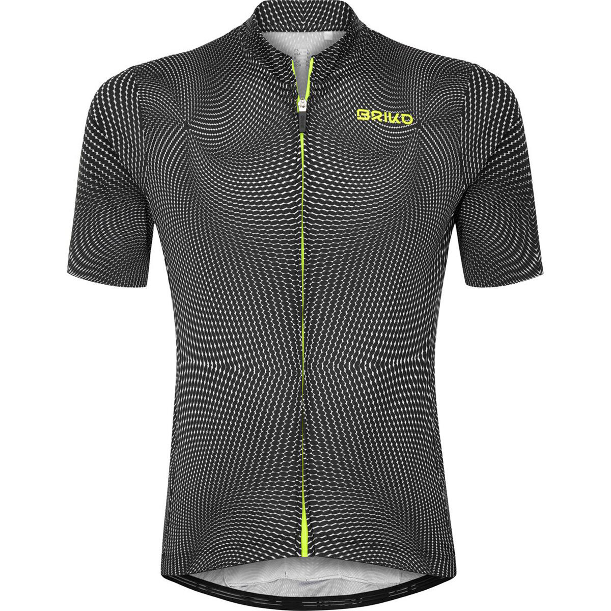 BRIKO briko t-shirt nero da uomo in materiale sintetico da ciclismo e bici