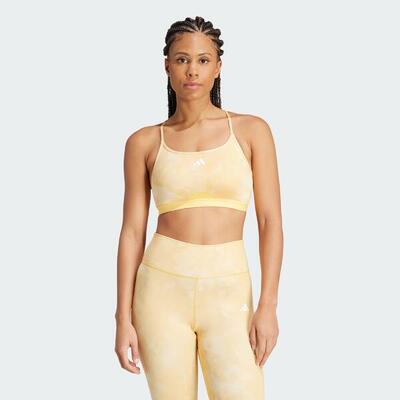 Aeroready training essentials light support tie-dye flower-print beha