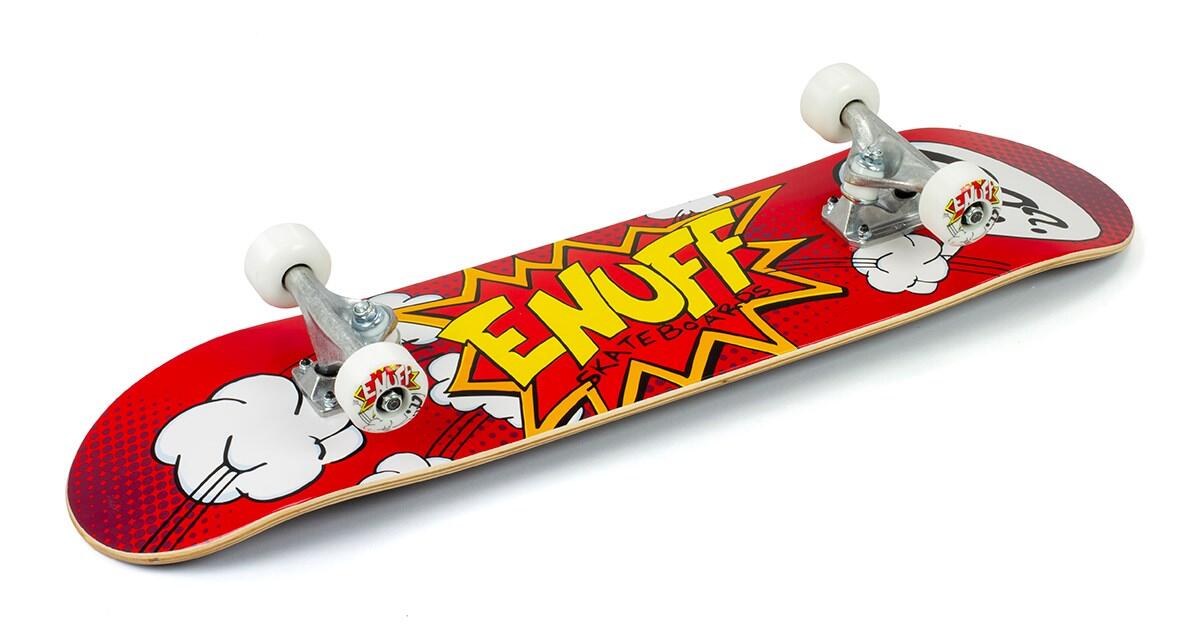 Skate Enuff POW 7.275"x31.5" Rouge/Blanc 3/4