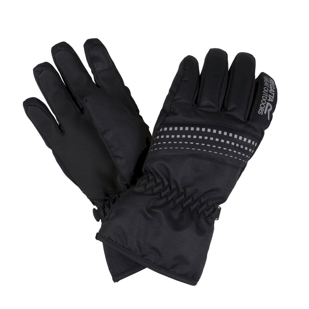 REGATTA Childrens/Kids Arlie III Waterproof Gloves (Black)