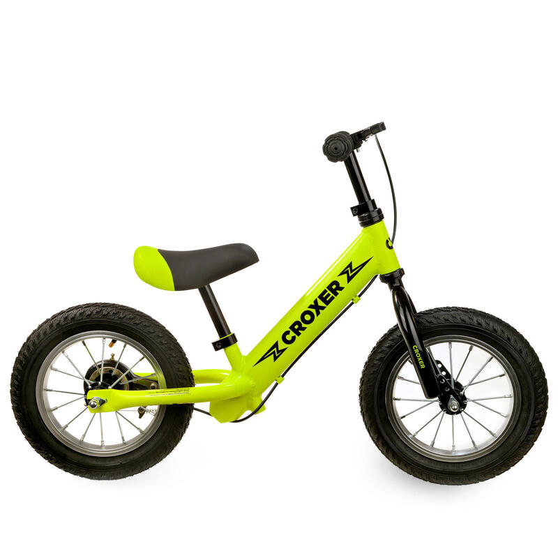 Bicicleta fara pedale Balance Bike CROXER Leox (frana de mana), Verde, Copii