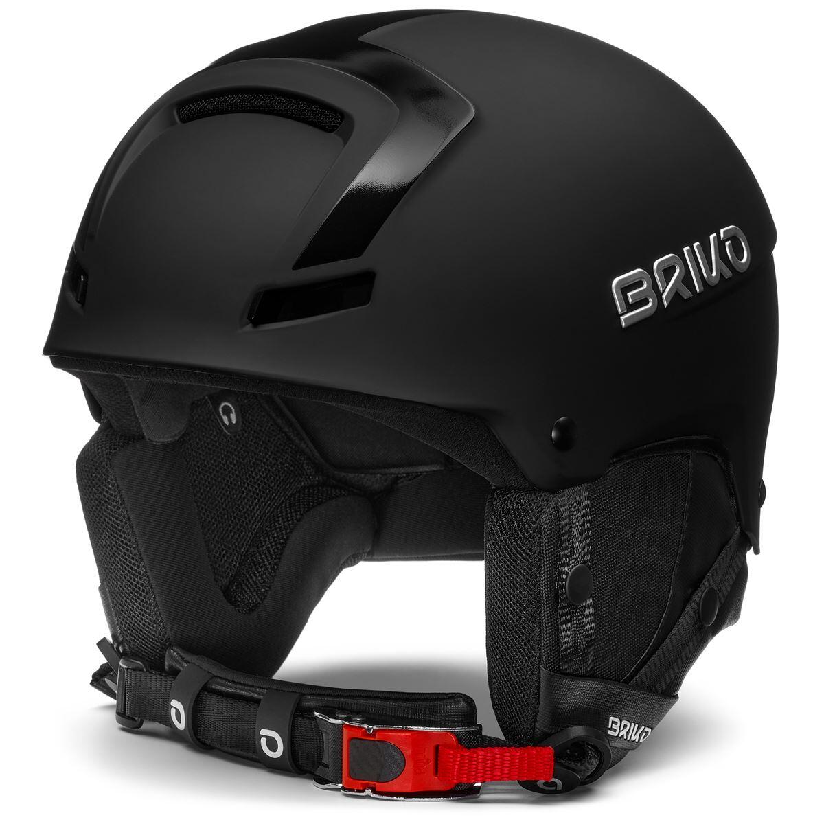 BRIKO briko casco nero da uomo e donna in materiale sintetico per sport invernali