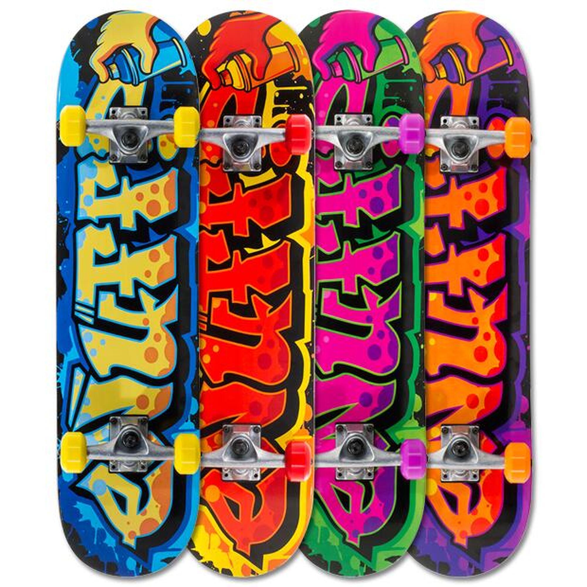 Skate Enuff Graffiti II 7.25"x29.5" Paars/Oranje Skateboard