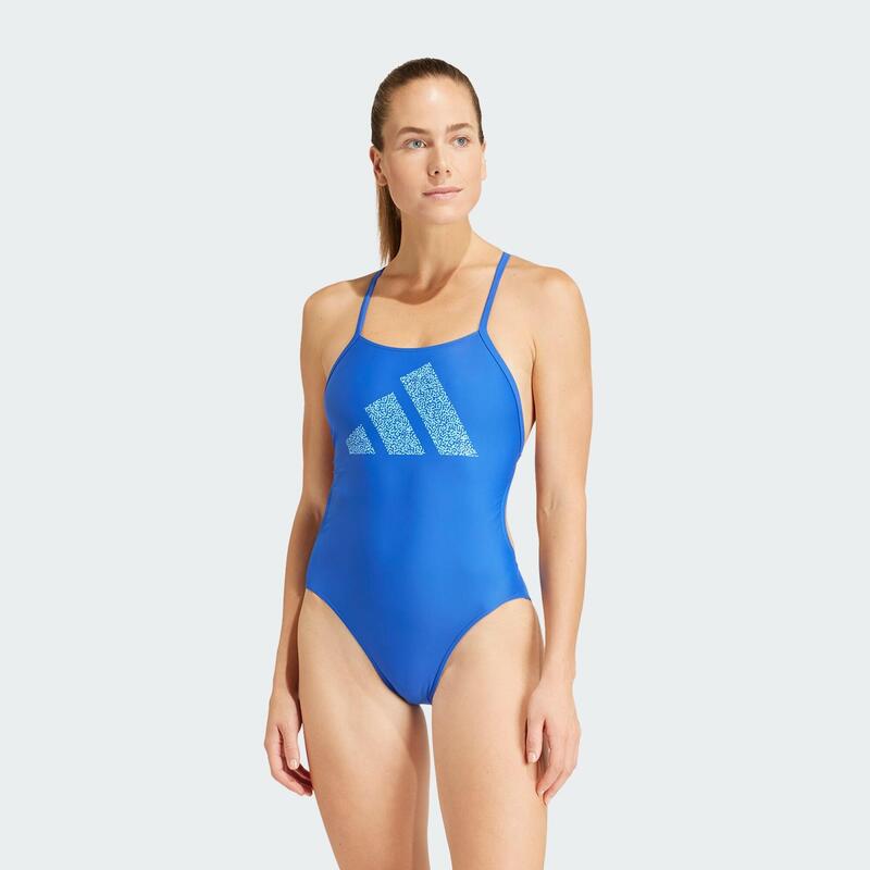 3 Bar Logo Print Swimsuit