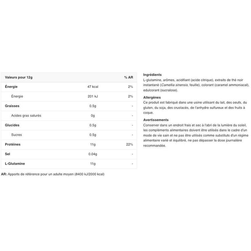 Glutamina | Glutamina zero (300g) | Chá gelado de pêssego