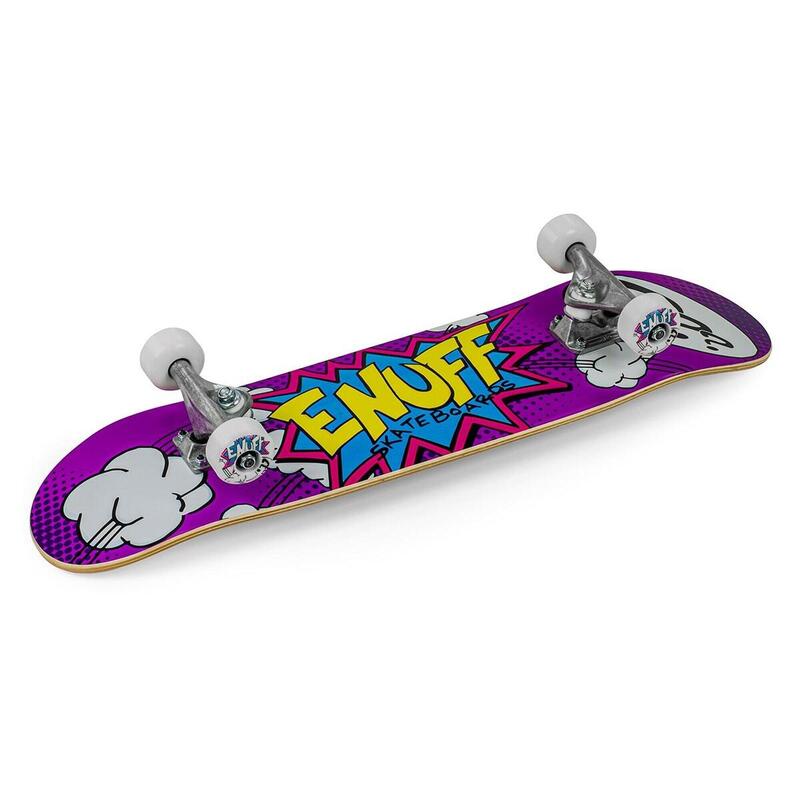 Enuff POW 7.25"x29.5" Purpùra/blanco Skateboard