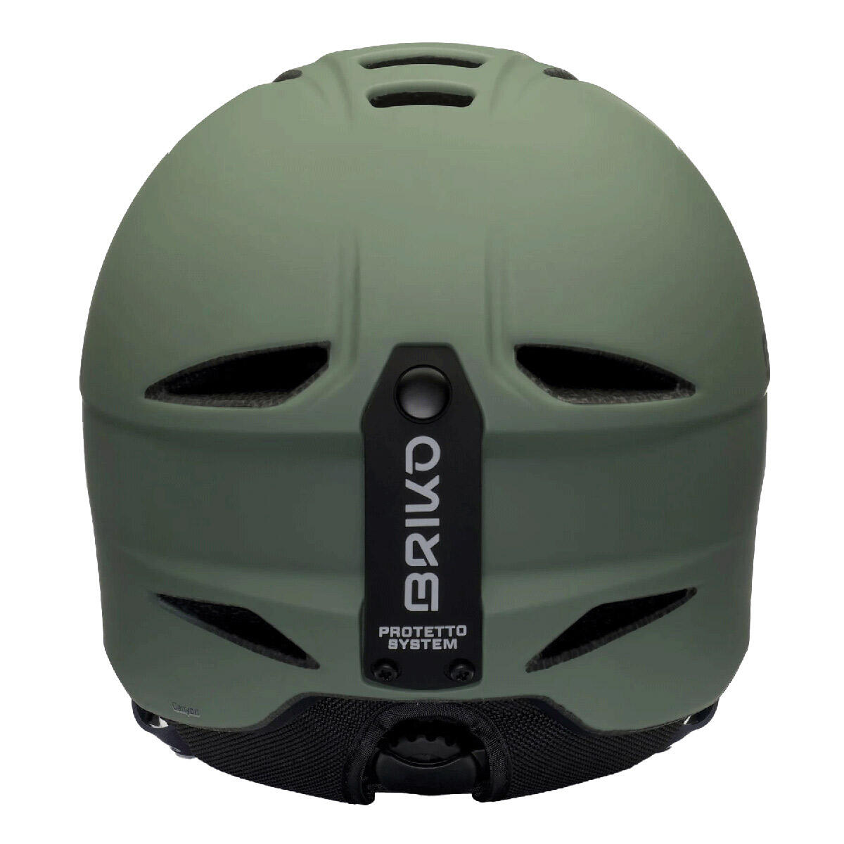 briko casco verde da uomo e donna in materiale sintetico per sport invernali 4/5
