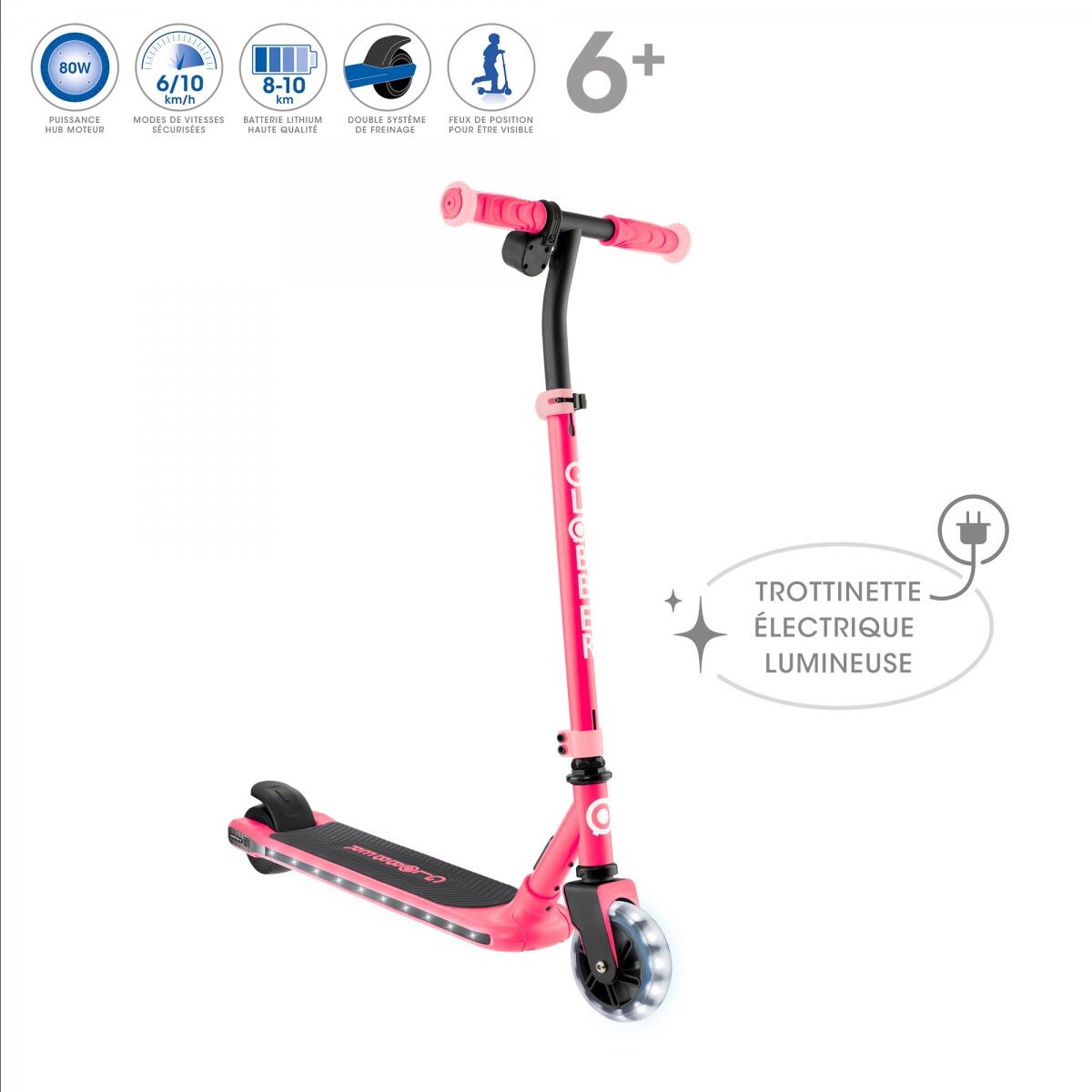 Trottinette électrique 2 roues E-Motion 6 - Rose Corail 5/7