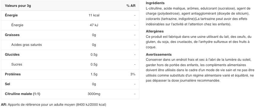 Citrulline Malate - Citron Vert 2/5