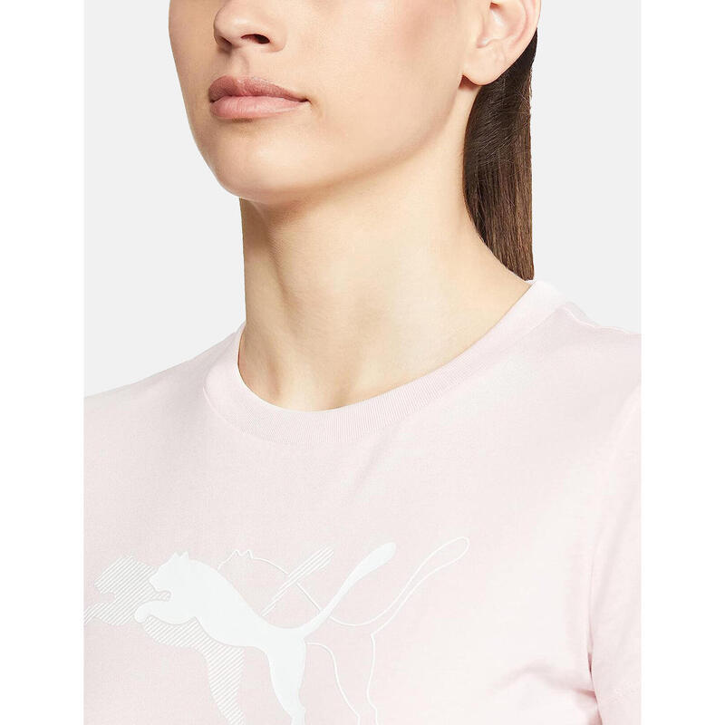 Power Graphic Tee/Chalk Pink t-shirt