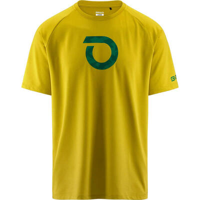 briko t-shirt verde da uomo in materiale sintetico da ciclismo e bici