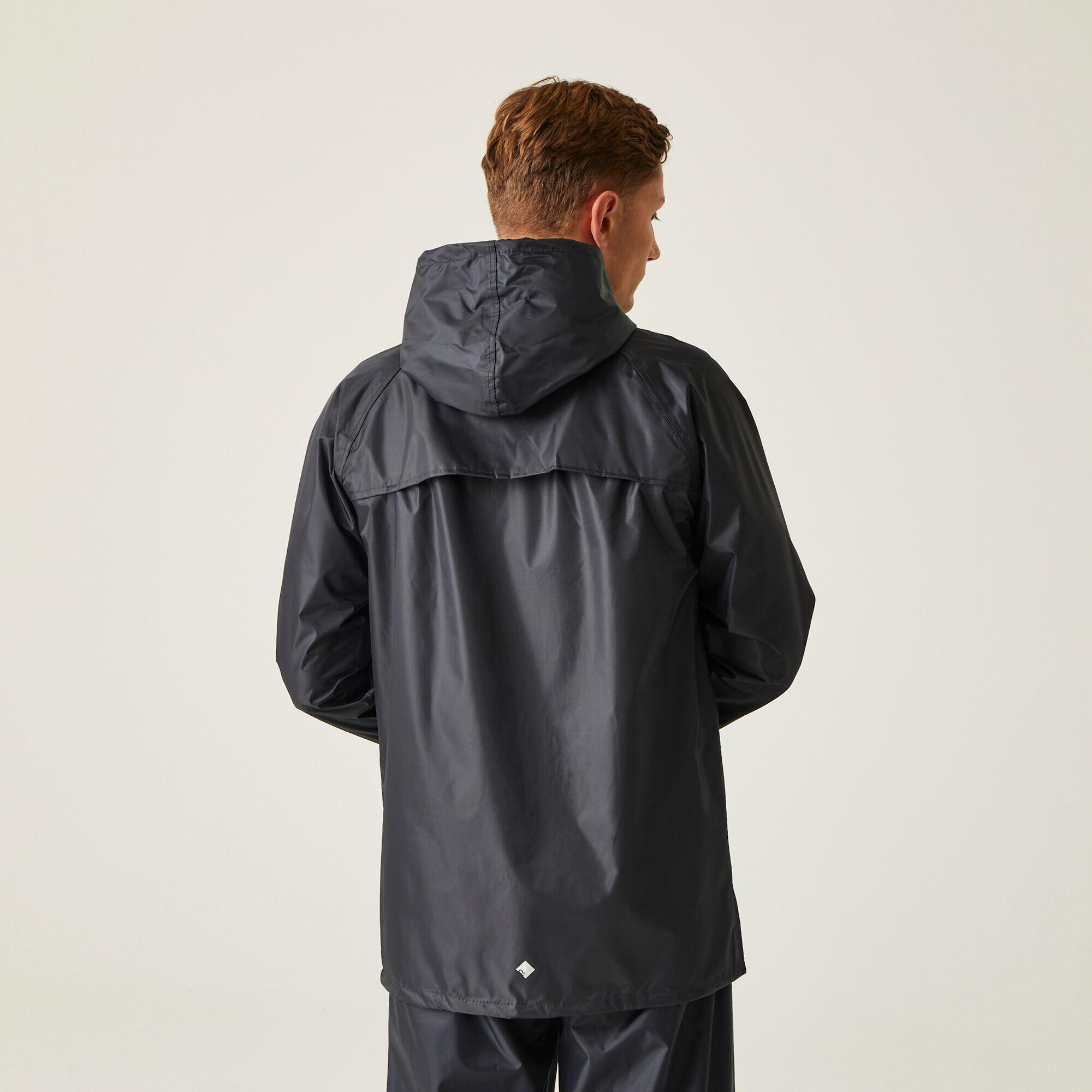 Pioneer Camp Regenjas voor heren, waterdicht, ademend, outdoorjas met capuchon, 4 zakken, marineblauw, XXL