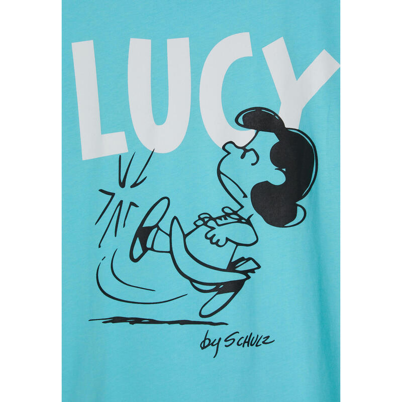 T-shirt donna oversize in jersey con grafica Peanuts