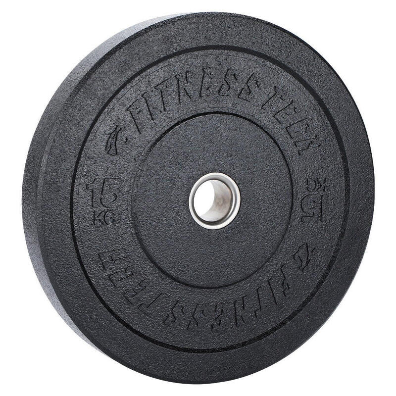 Set 15kg Bumper Plate Alta Resistencia Hi Temp Negro de 5kg a 25kg