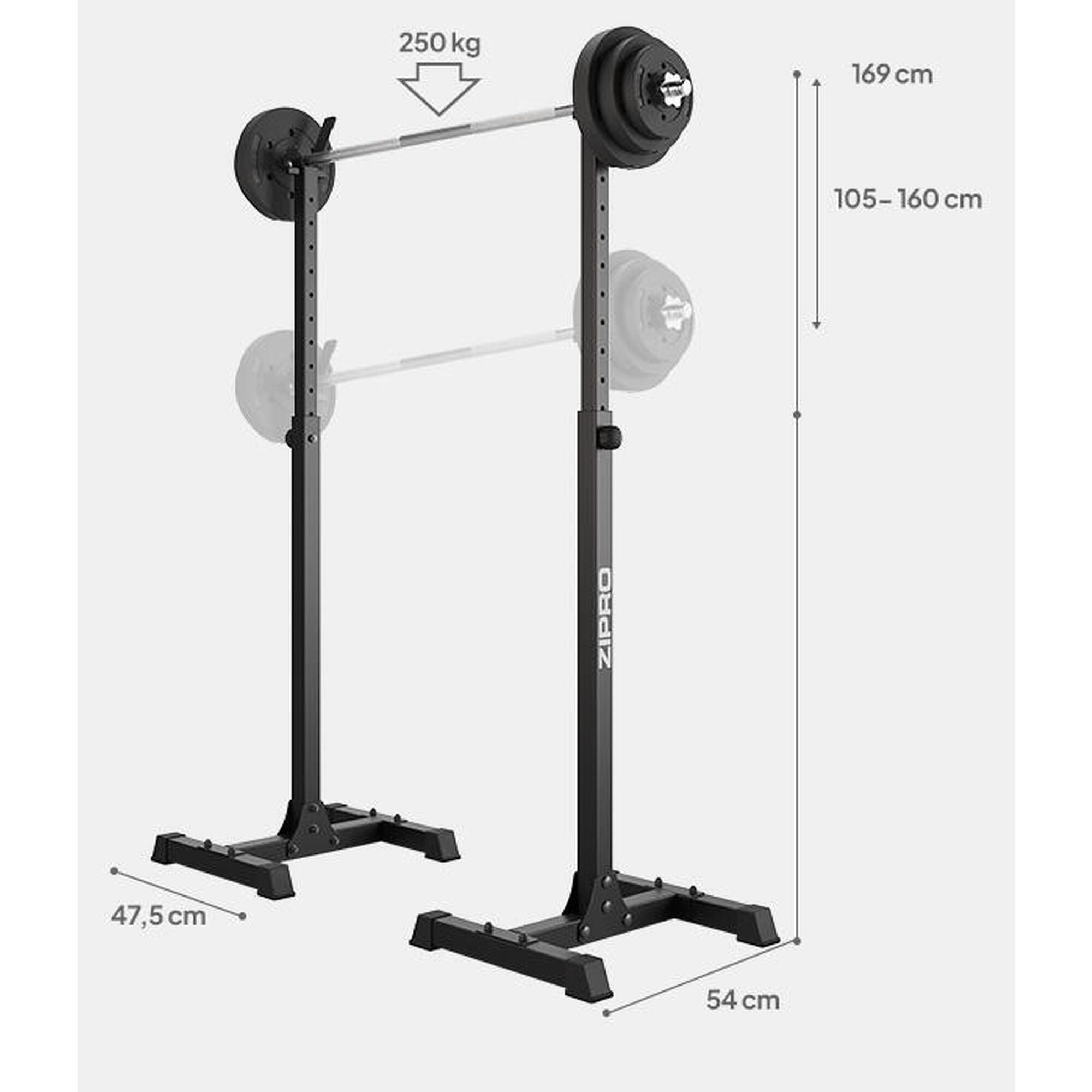 Rack de musculation rétractable Zipro 250 kg