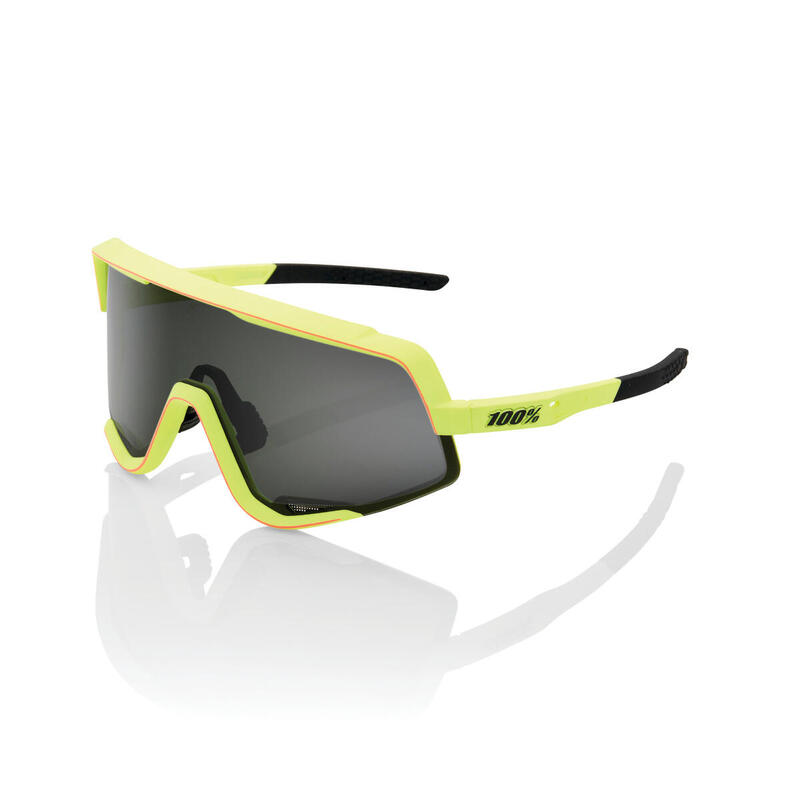 Lunettes solaires 100% GLENDALE Soft Tact Wahsed Out Neon Yellow Smoke Lens