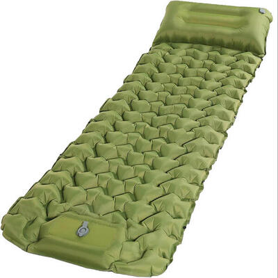 Jednoosobowy materac turystyczny, zielony