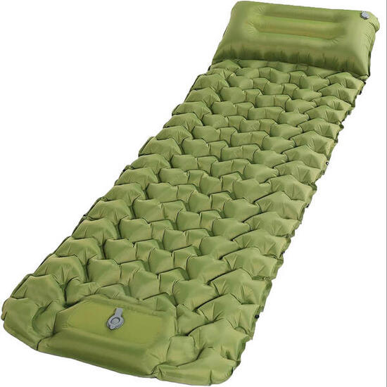 Jednoosobowy materac turystyczny, zielony