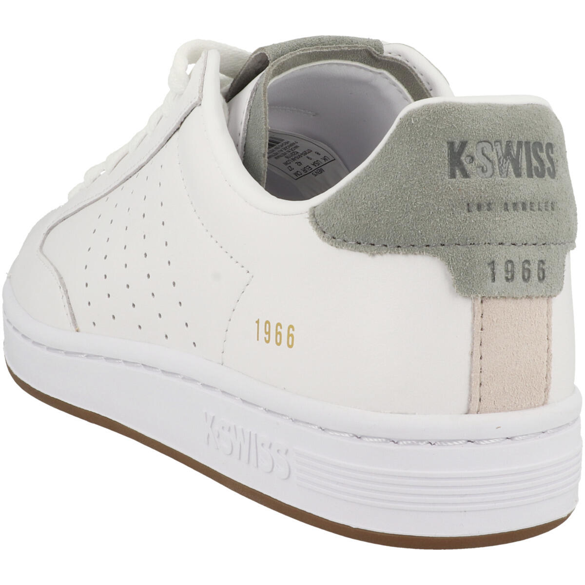 Zapatillas K-SWISS para hombre de AppleSkin en color blanco, con cordones 6/6